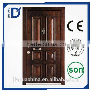 Waterproof Used Arched Exterior Security Armored Door Front Bullet Proof Carved Solid Wood Door photo-5