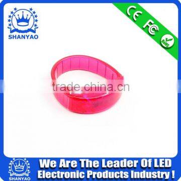 2016 Custom Sports Led Plastic Bracelet For Christmas Gift