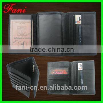 Fashion leather passport holder wallet with multi cards holder design for men