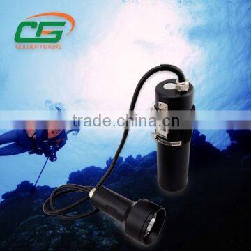 Aluminum housing waterproof five modes super bright diving flashlight,HID flashlight