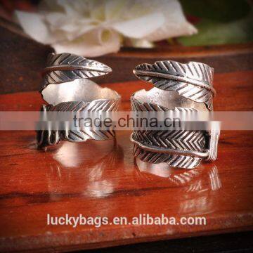 New model wedding rings leaf shape ethnic wedding rings handmade rings for woman
