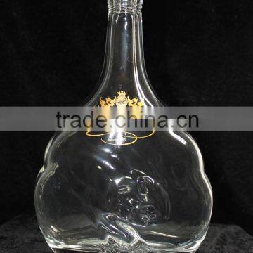 High-end Rhum Empty Glass Bottle With Cork