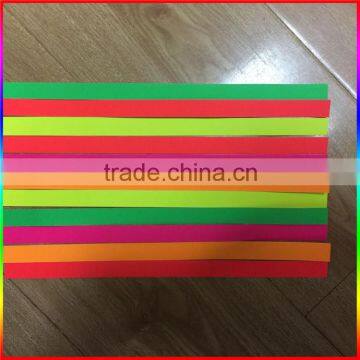 colorful fluorescent paper sticker, fluorescent sticker strip