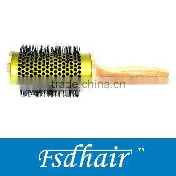 Bamboo aluminum barrel hair brush