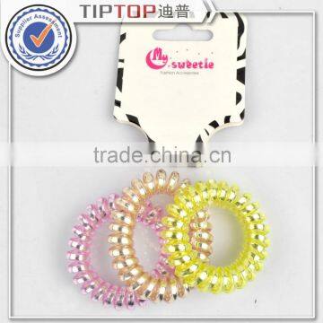 Telephone Wire Line Hair Accessories Ring Gum black / Colored Elastic Hair Bands Girl Scrunchy Rubber Hair Band