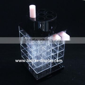 custom rotating acrylic nail polish display rack with logo