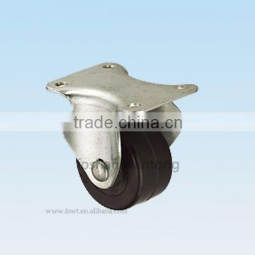 Good Quality Top Plate 62mm Rubber Rigid Furniture Caster Wheel