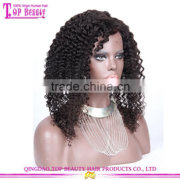 Trade Assurance 130 Density Afro Kinky Human Hair Wig 18 Inches Curly Afro Kinky Human Hair Wig