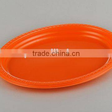29x23cm colored oval plastic disposable tray
