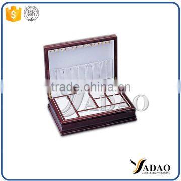 Manufacturer supply custom large jewelry storage luxury locking wooden mdf jewelry box supplier