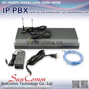 SC-5030V-GSM4 Wireless Office Communitation GSM 4SIM IP PBX