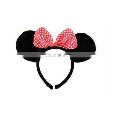 Wholesale Minnie Mouse Ears Headband/MINNIE MOUSE Headband+EARS+BOW~Costume