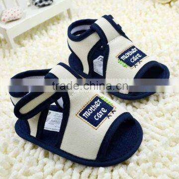 2016 cotton fabric baby sandals with soft sole children shoes wholesale