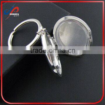 Custom cheap promotion gift metal photo frame keychain metal keychain