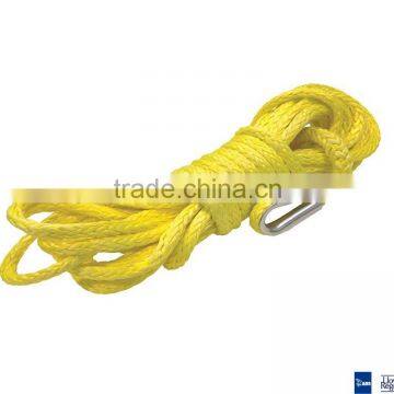 yellow 9mm x 30meters synthetic winch rope for offroad/4x4/4wd/atv