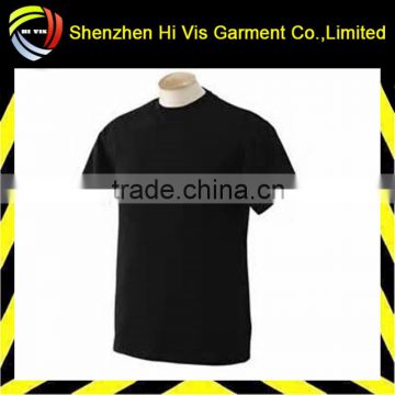 Fashion desigh OEM plain black custom t-shirt