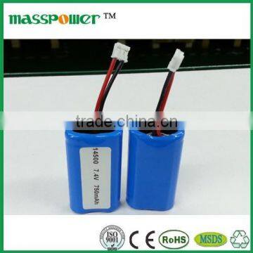 Hot Sell AA Size Battery14500 3.7V 650mah Battery