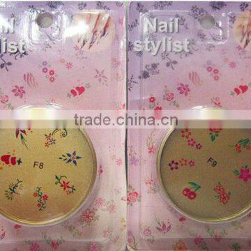 Template nail art stamping