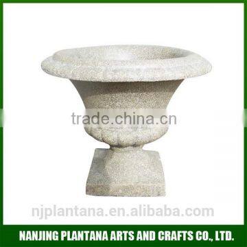 sand stone urns sand color flower pot for garden decorative urn