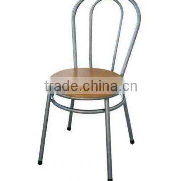 Metal and wooden bar chair with plywood