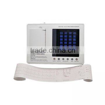 CE Certificated 3 Channel Color Touch Screen Digital Electrocardiograph ECG Machine photo-2