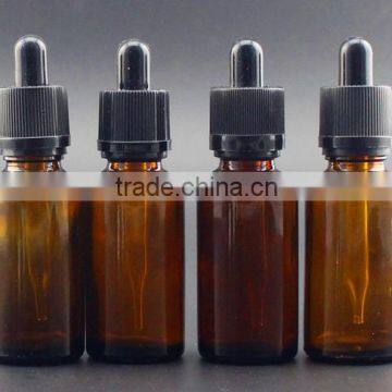 30ml clear glass bottle e-liquid , childproof tamper cap, glass dropper pipette