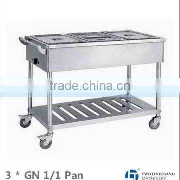 Bain Marie with Trolley - 3 x GN 1/1, S/S, CE, TT-WE1201A