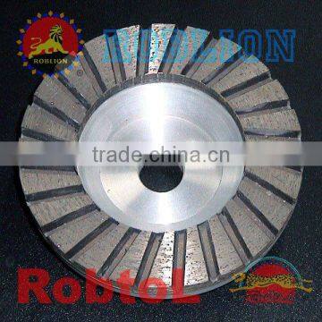 Turbo Rim Diamond Grinding Cup Wheel for Granite with Aluminium Body (STCT)