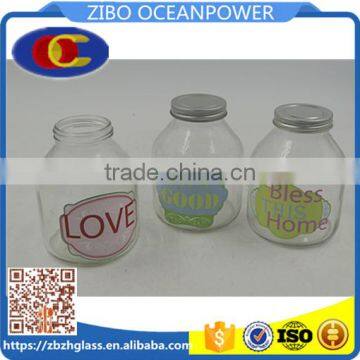 Glass milk bottle printing decal glass milk beverage bottle