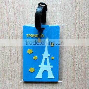 Eco-friendly wholesale soft PVC luggage tag