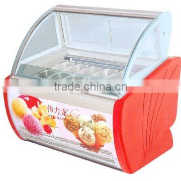 Curved glass Ice-cream showcase