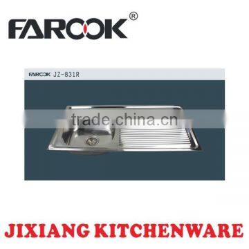 JZ-831 Single Bowl Single Drainer SUS201 Kitchen Sink photo-2
