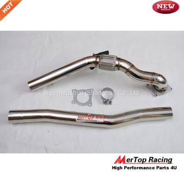 Mertop Race New 3'' 76mm Catless High Flow VW Golf R MK6 Aud* TTS Aud* S3 AUD* A3 8P Quattro 1.8L TFSI 2L TFSI Downpipe photo-2