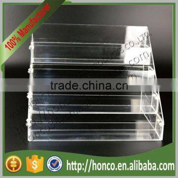 Top Selling 32pcs 4 Tiers Acrylic Nail Polish Cosmetics Display Rack Clear Colour photo-6