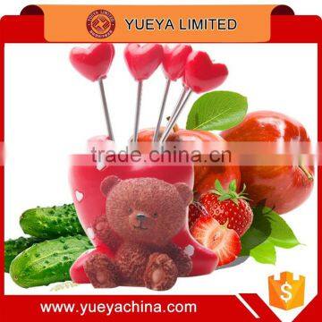 Cute Teddy Bear Fruit Fork Kitchen Supplies Tools photo-3