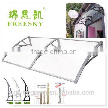 Freesky Cheap Plastic Frame Polycarbonate Sheet Window Awning Shed Entry Door Canopy, Sun Shed Gazebo Awning photo-2
