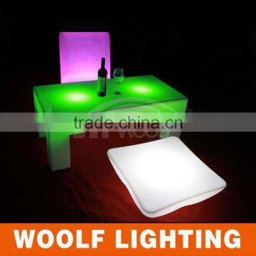 Rechargeable Battery Powered Colorful LED Light Up Tea Table photo-2