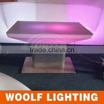 Rechargeable Stylish Glowing Rectangular LED Coffee Table LED Party Events Lighting Up Decorative Table