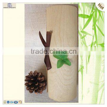 Custom Wood Color Oval Ribbon Soft Bark Brush Box photo-3