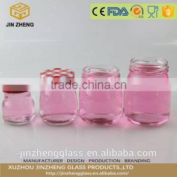 Food grade clear glass cans with tin lid for juice