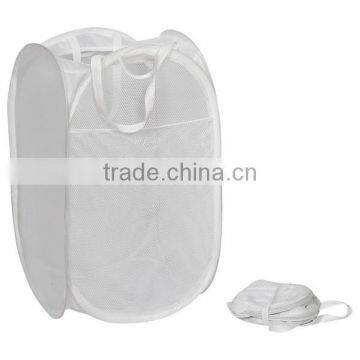 High quality White Pop up mesh laundry hamper