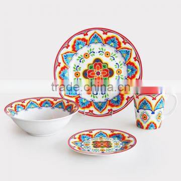 set of 16pcs&20pcs porcelain dinnerware with Christmas printing Christmas printing dinnerware set Porcelain dinner set