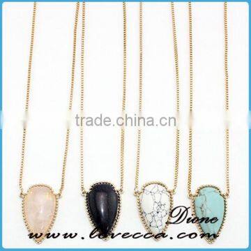 Top Sale Simple Design Turquoise Necklace Crystal Gemstone Necklace photo-2