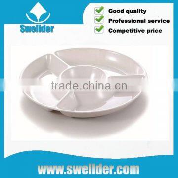 Custom order vaccum forming plastic round divided plate