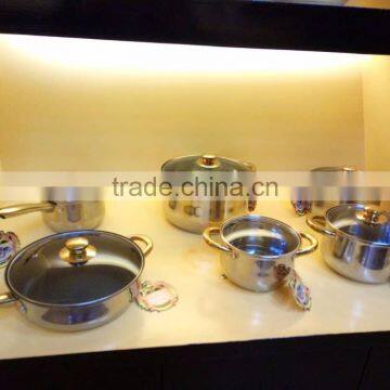 12pcs Stainless Steel Cooking Utensils Kitchen Sauce Pot Set, Cookware Set photo-5