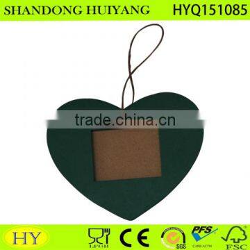 Heart shaped green color hanging photo frame, heart photo frame