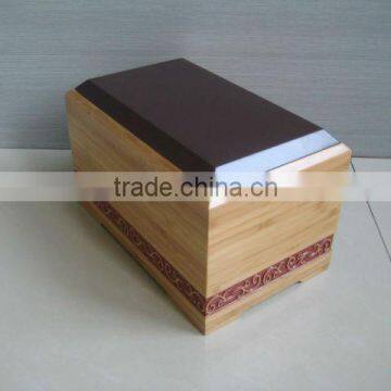 100% Solid Bamboo material handmade adult funeral urn for cremation