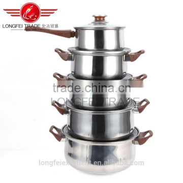 yiwu insulation handle cheap hot sale stainless steel cookware soup pot