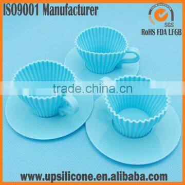 Silicone Teacup Cupcake Molds, Coffee Cup Silicone Mold for Microwave Cake photo-4