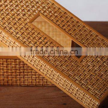 Wicker bamboo tissue box / best selling table decorartion